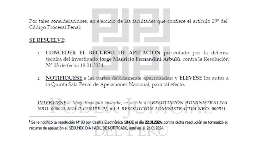 Poder Judicial Concede Recurso de Apelación de Mauricio Fernandini Arbulú en Caso Fondo Mi&nbsp;Vivienda