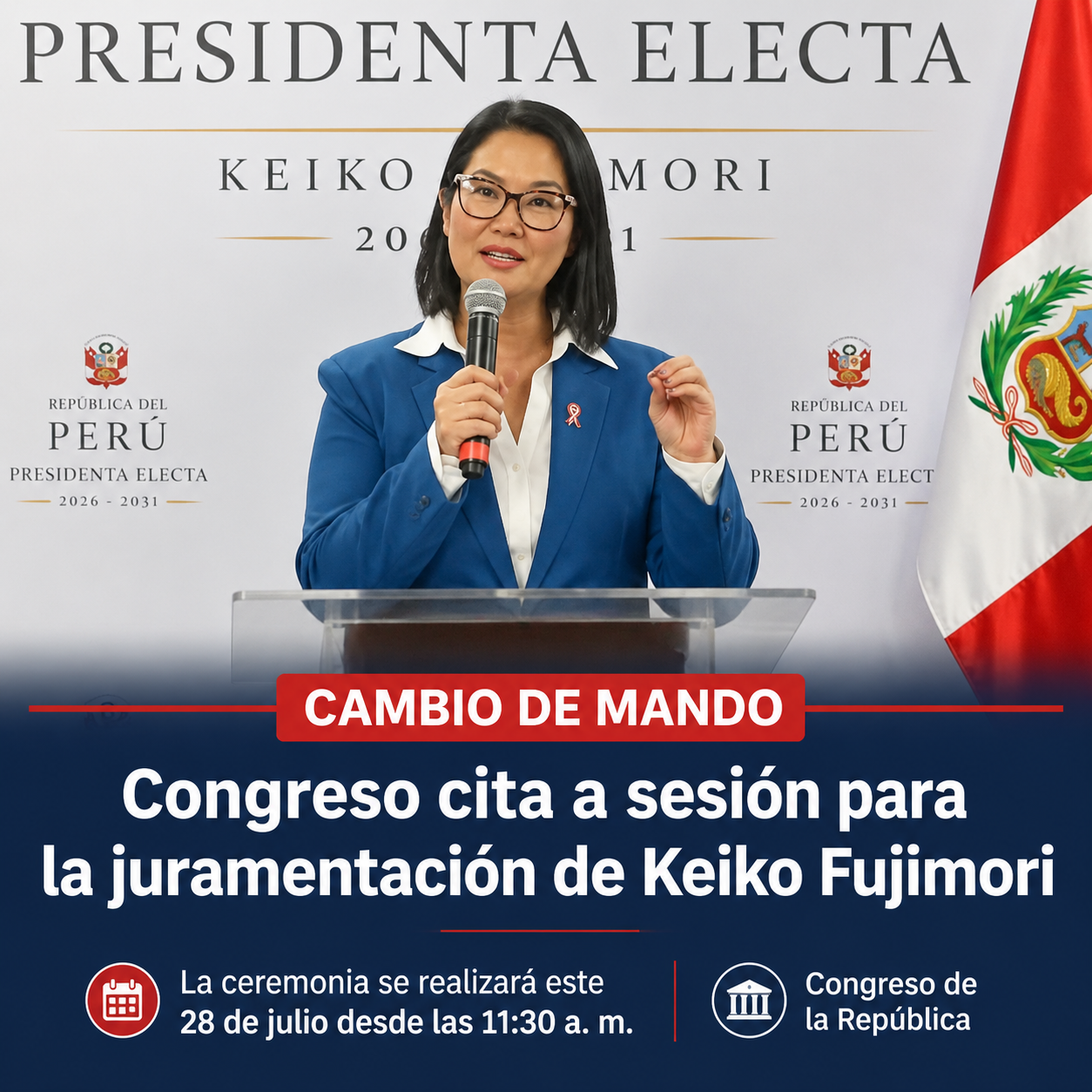 Difunden programa preliminar de la transmisión de mando presidencial del 28 de julio